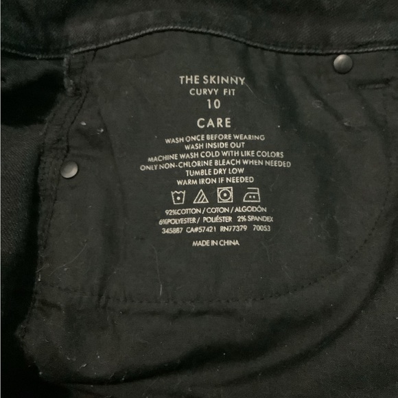 Ann Taylor black skinny jeans. Petite length, curvy fit. - Picture 3 of 3